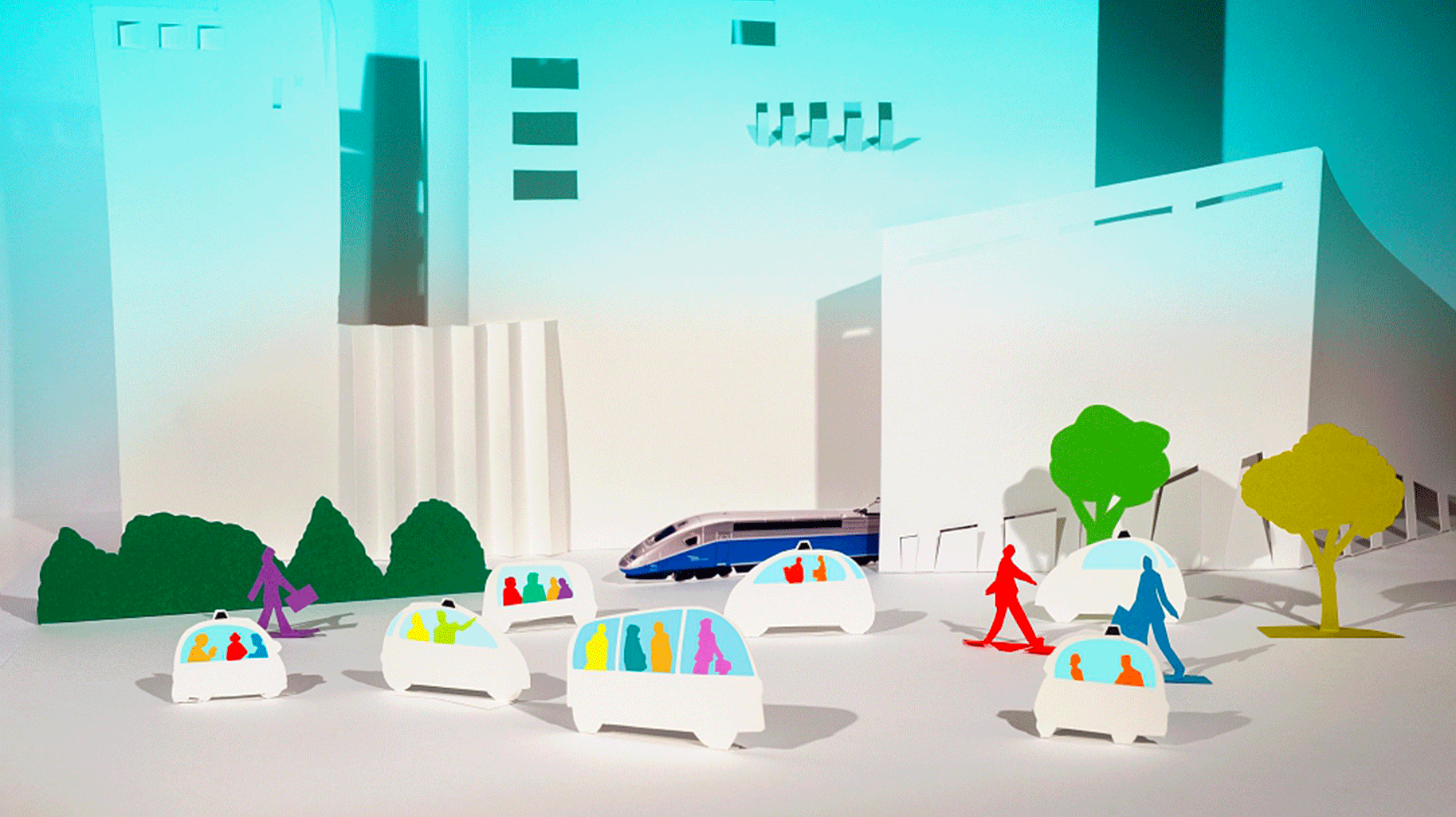 Illustration d'une ville connectée